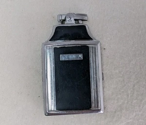 Vintage RONSON MasterCase Cigarette Holder & Lighter Combo Black Chrome READ - Picture 1 of 7