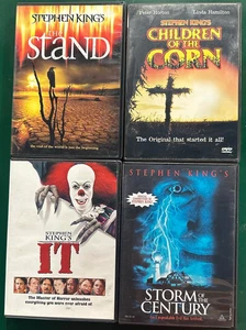 Stephen King DVDs -Org. -Children of the Corn/Storm of the Century/ The Stand/It - Picture 1 of 4