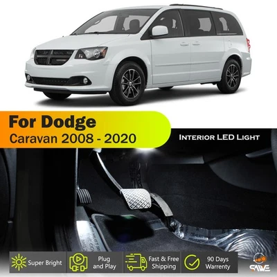 17 x For 2008 - 2020 Dodge Caravan Interior LED Lights Bulb Package Kit - White - Image 1 of 4