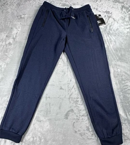 J.COME Mens Jogger Sweatpants SIZE MEDIUM Navy Blue Zippered Pockets New - Bild 1 von 9