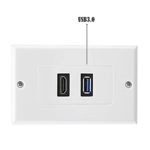 Easy Installation HDMIs USB Wall Plate Socket For Media Devices USB & HDMIs Port - Afbeelding 1 van 8