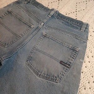 Southpole Jean Shorts Mens 34 Baggy Denim Y2K Jorts Blue Streetwear Distressed - Picture 1 of 13