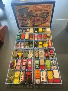 Matchbox Car Collection – 48 Clean Vintage Vehicles in Carry Case - Picture 1 of 5