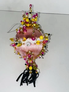 Mary Maxim Paillettes Raso Fatte a Mano Ornamento Perline Rosa Completo - Foto 1 di 3