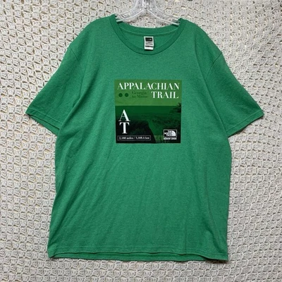 Camiseta The North Face Para Hombre Talla XL Verde Apalaches Trail Montaña Gráfico Foto 1 de 4