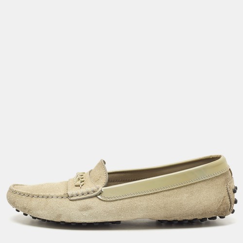 TOD’S Mocassini slip on Tod's grigi in camoscio e vernice taglia 38