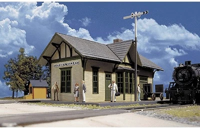 WALTHERS CORNERSTONE HO SCALE GOLDEN VALLEY DEPOT KIT - NIB - FACTORY SEALED - Image 1 of 4