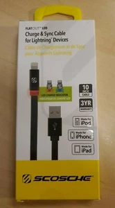 Apple lightning Charge & Sync 10 inch Cable with LED Indicator Black - Picture 1 of 5