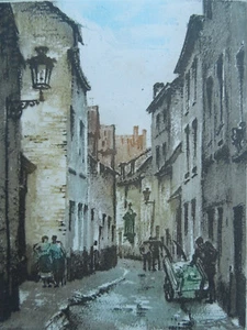 Lithographie Estampe Rue Bruxelles - Picture 1 of 3