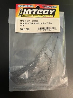 Team Integy Graphite Carbon Fiber V/H Stabilizer For T-Rex 450 C22508 Brand New - Image 1 of 2
