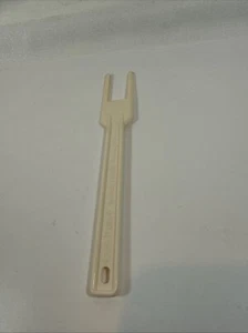 Cuisinart Spatula Blade Reamer Forked Plastic Utensil White Japan 8 1/2" - Picture 1 of 8