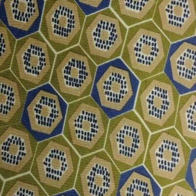 Corbata de seda verde azul foulard KRIZIA Foto 1 de 4