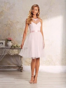 ALFRED ANGELO $179 BALLERINA PINK SZ 10 8641s BRIDESMAID PROM FORMAL PARTY DRESS - Picture 1 of 6