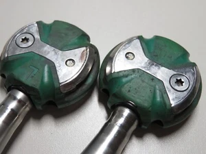 SPEEDPLAY Zero Road Pedals Stainless Steel Spindle Green 50mm 205gr WAHOO - Picture 1 of 13