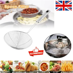 Spider Skimmer Strainer Ladle Deep Frying Chinese Spoon and Stainless-Steel Wire - Picture 1 of 13