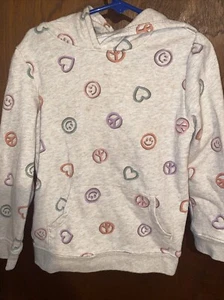 Garanimals 5t Hoodie Girls Peace Sign And Smiley Face - Picture 1 of 4