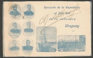 S.S Uruguay Tripulación Expedición de Rescate Antártico Nordenskjold ¡Tarjeta Postal!!! - Imagen 1 de 2