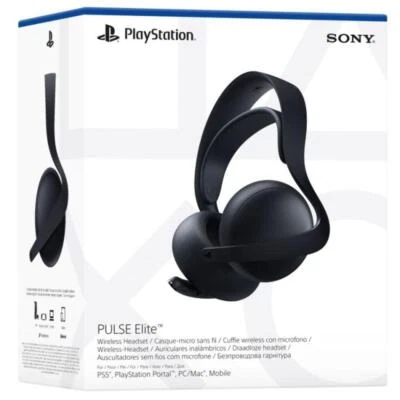 SONY PULSE ELITE PLAYSTATION 5 CUFFIE WIRELESS + MICROFONO PS5 (MIDNIGHT BLACK) - Immagine 1 di 4