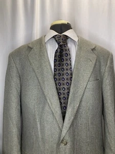 Oliver Kent Mens Sport Coat Blazer Suit Jacket 42R 46" Beige Green 2 Button* - Picture 1 of 12