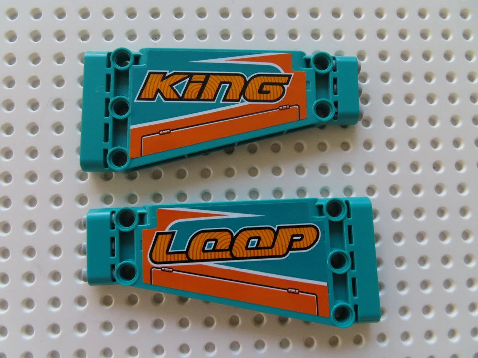 Lego 2 x Panel Verkleidung 18945pb006 li/re  türkis 5x11 schräg  Sticker 42117 - Bild 1 von 1