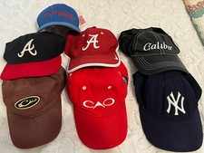 Lot of 7 Hats Caps CAO Drake Caliber Alabama Atlanta Columbia New York