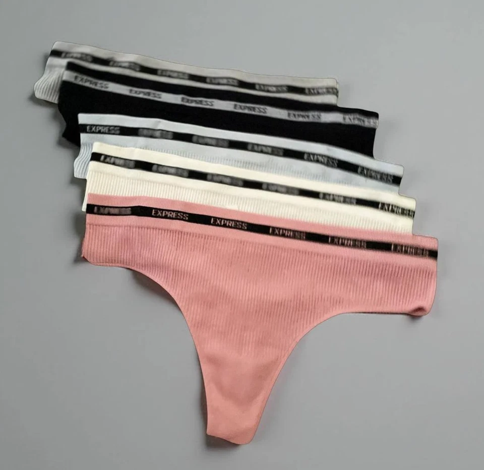 Tanga acanalado Express sin costuras para damas simple para mujer cintura baja talla L nuevo Foto 1 de 4