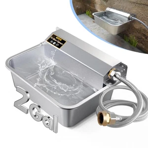 Automatic Dog Water Dispenser, 2 Gallons 304 Stainless Steel Dog Water Bowl f... - Picture 1 of 8
