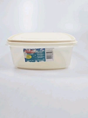 Rubbermaid винтажный сервировочный квадратный контейнер 1,3 галлона миндаль 3873  - Изображение 1 из 4