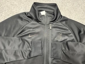 Alabama Crimson Tide Track Jacket Mens XL Black NCAA Football Nike Full Zip - Picture 1 of 13