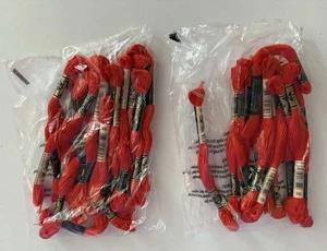 DMC Embroidery Threads- Set Of 24 #606 Bright Orange-red - Picture 1 of 1