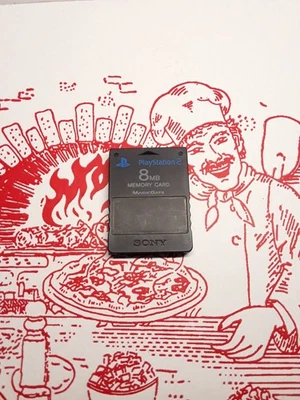Memory card 8mb PS2 black SONY PLAYSTATION 2 official classic - Immagine 1 di 2