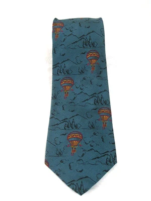 Globos de aire azul verdoso corbata de seda Charles Jourdan de colección excelentes Foto 1 de 4