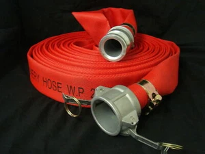 Heavy Duty 2"x 20M Red 230Psi Layflat Hose with 2" Type C & E Camlock ends - Picture 1 of 3