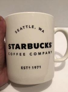 Starbucks Coffee Co White Seattle WA Ceramic Jumbo Over-sized Mug 28 Oz 5" H  - Picture 1 of 8