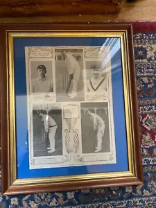 FRAMED VINTAGE PRINT OF ENGLISH COUNTY CRICKET CAPTAINS 1903 24 x 28.5 cm - Picture 1 of 7