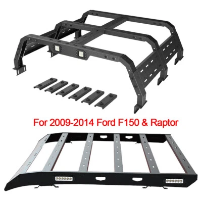 Top Roof Rack / Steel Truck Bed Rack For 2009-2014 Ford F150 & Raptor Off-road - Image 1 of 4