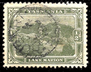 AUSTRALIA TASMANIA SC#102 LAKE MARION 1905 usado en muy buen estado - Imagen 1 de 1