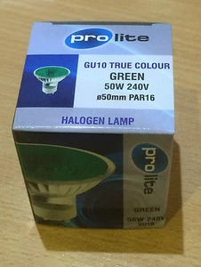 GU10 50W 240V True Colour GREEN PAR16 - Picture 1 of 5