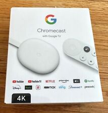 New Google Chromecast with Google TV 4K UHD Media Streamer - Snow - GA01919-US