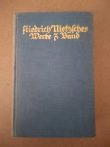 Friedrich Nietzsche's Werke Band VII Antique Rare German Edition - Imagen 1 de 12