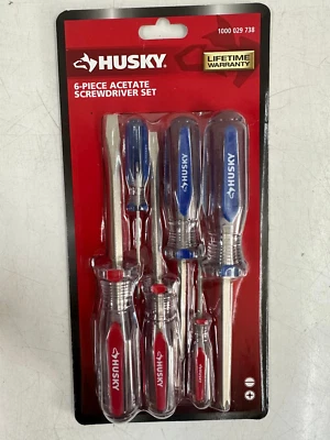 Husky Philips and Slotted Screwdriver Set with Acetate Handles (6-Piece) - Image 1 of 2