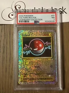 PSA 7 - Pokemon VOLTORB 97/110 Reverse Holo - LEGENDARY COLLECTION - Fireworks - Picture 1 of 2