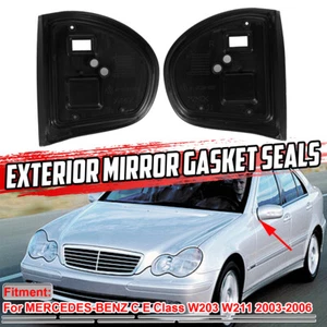 Exterior Door Mirror Gasket Seals Left + Right For Mercedes W203 W211 C E Class - Picture 1 of 6