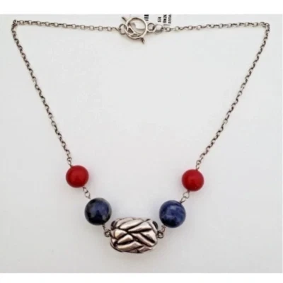 Collar con cuentas de plata de ley SIMON SEBBAG Foto 1 de 4