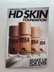 Make Up For Ever HD Skin Foundation - 1 Sample Card with 4 Shades - New - Picture 1 of 4