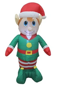 4 Foot Christmas Inflatable Santa's Elf Hat LED Lights Air Blown Yard Decoration - Picture 1 of 5
