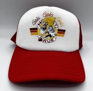 Motley Crue Girls Girls Girls Truckers Hat Stadium Tour Snapback red white cap - Picture 1 of 22