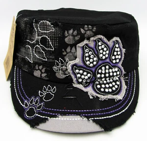 Animal Paw Claw Distressed Childrens Youth Kids Adjustable Cadet Cap Hat NWT - Picture 1 of 7