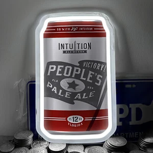 Intuition Pale Ale Victory Bier Neonlicht Schild Bar Laden Wanddekoration 12"x7" H4 - Bild 1 von 5
