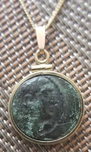 Alexander the Great Authentic Ancient Greek Macedon Coin Gold Filled Necklace - Picture 1 of 6